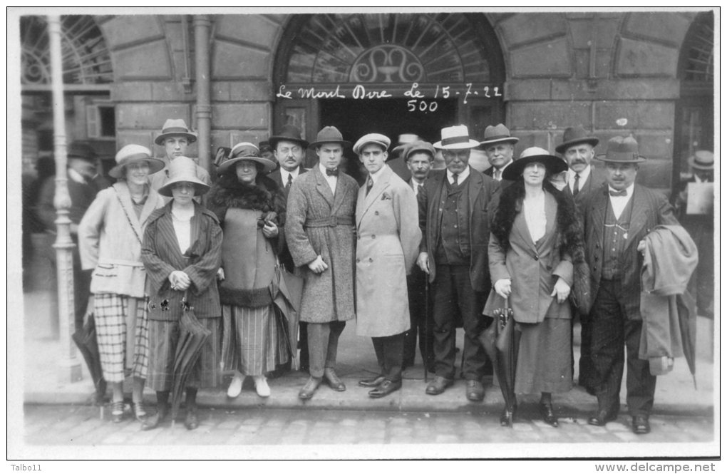 Le Mont Dore -  1922  - Groupe Photographie - Belles Toilettes Belle époque , Chapeaux, Casquettes - Le Mont Dore