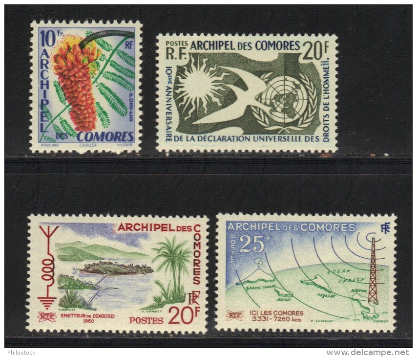 COMORES N° 15 à 18 * Charniéres Propres - Unused Stamps