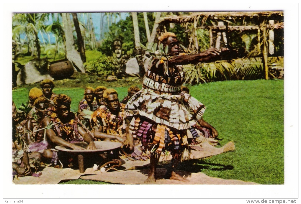 FIDJI  /  PRESENTATION OF YANQONA ( Kava ) , Traditionnal Drink  /  Photo. C. STINSON At BEACHCOMBER HOTEL , DEUBA - Fidji