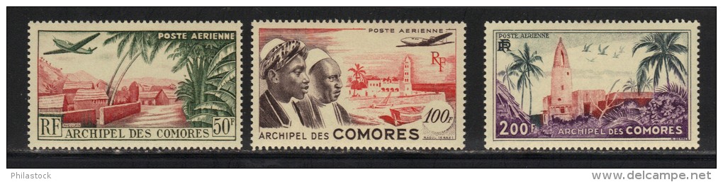 COMORES PA N° 1 à 3 * Charniéres Propres - Luftpost