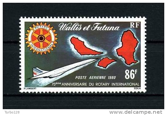 WALLIS FUTUNA 1980 PA N° 101** Neuf  = MNH Superbe Cote 6 € Avions Planes CONCORDE ROTARY - Neufs