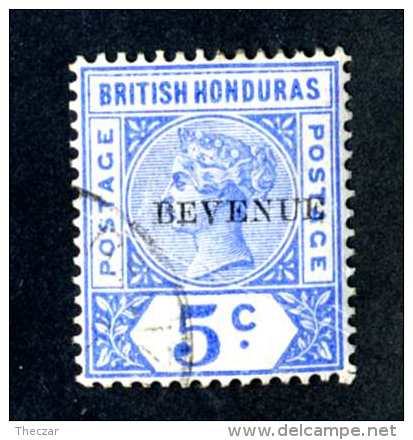 6389x)  Br Honduras 1899  ~ SG # 66a Used-error "BEVENUE"~ Offers Welcome! - Honduras Británica (...-1970)