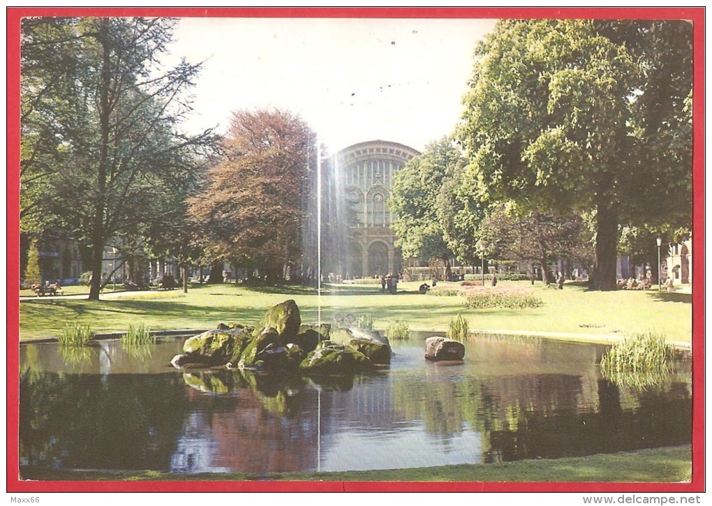 CARTOLINA VG ITALIA - TORINO - Giardino E Stazione Di Porta Nuova - 10 X 15 - ANNULLO TORINO 1957 - Parks & Gärten