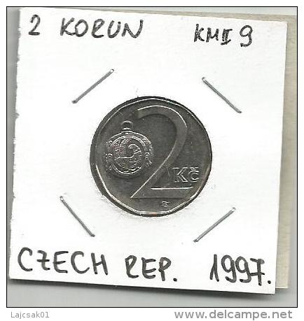 B4 Czech Republic 2 Korun 1997. KM#9 - Tchéquie