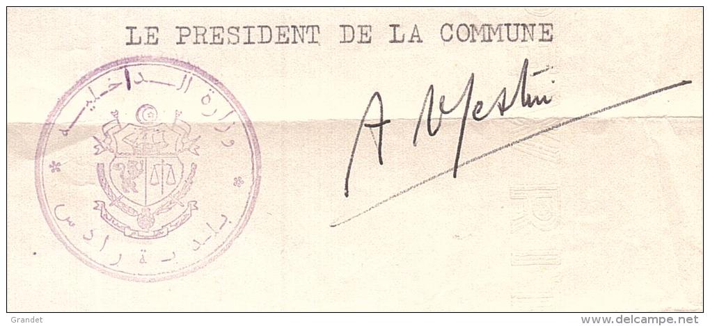 TUNISIE - MAXULA - RADES - INDEPENDANCE - LETTRE - LETTRE ENVELOPPE - 1956 - RECOMMANDE. - Tunisia (1956-...)