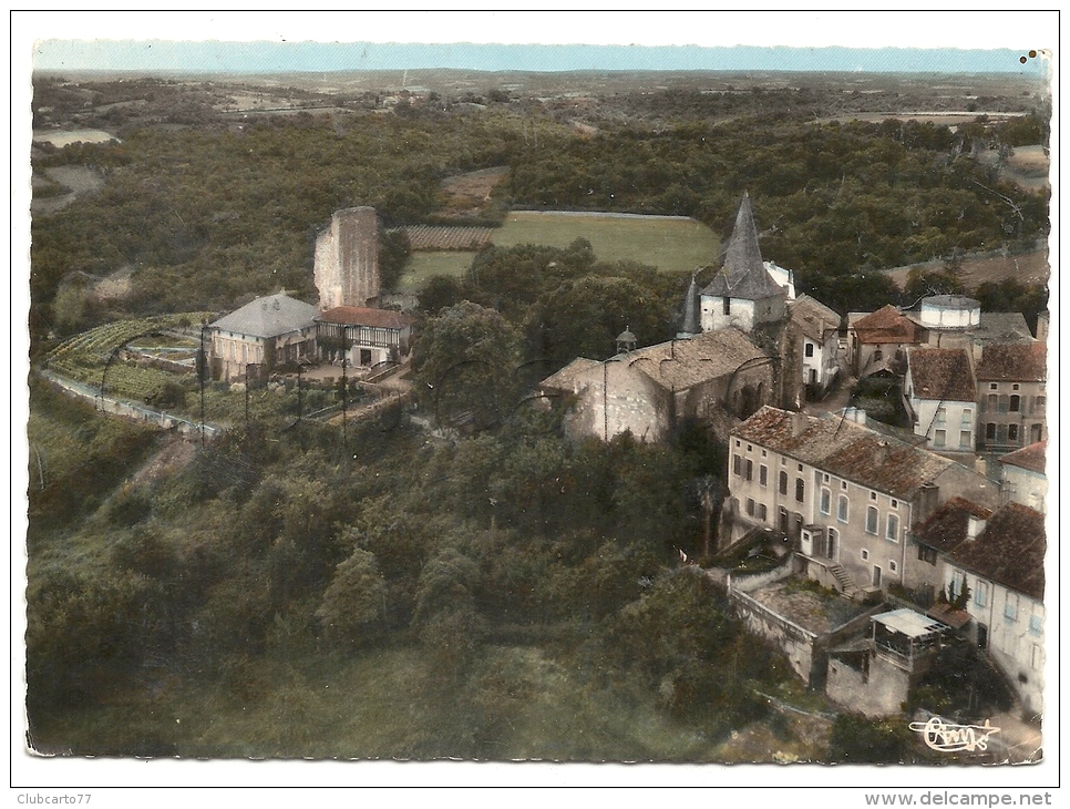 Castelnau-Rivière-Basse (65) :Vue Aérienne Générale Au Niveau De L´église, Du Château Et Des Faubourgs En 1963  GF. - Castelnau Riviere Basse