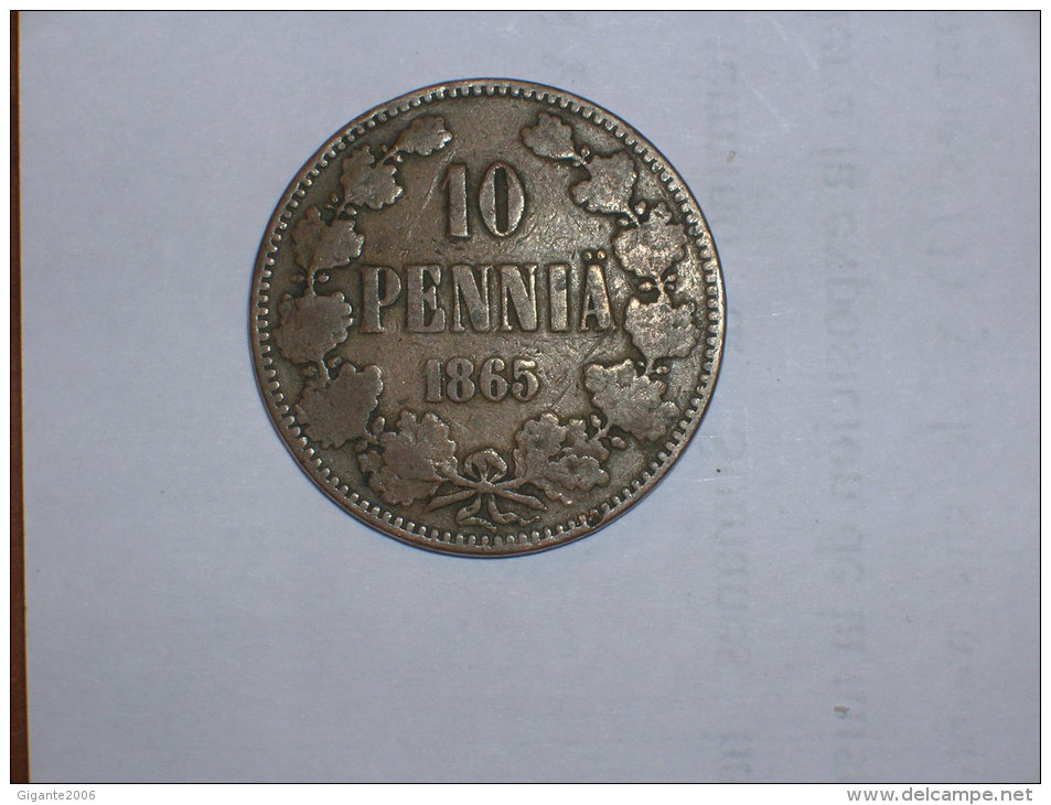 Finlandia 10 Pennia 1865 (5128) - Finlandia