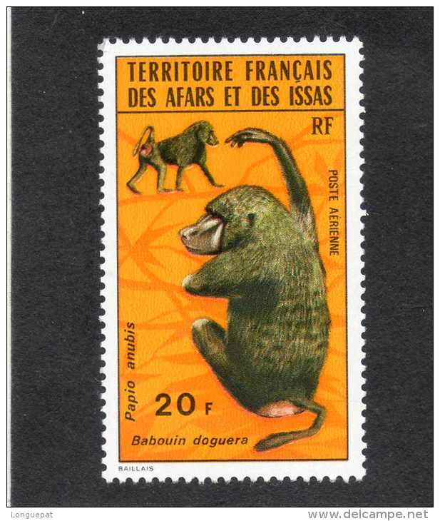 Afars Et Issas (Territoire Des) : Faune: Babouin Olive (Papio Anubis), Ou Babouin Doguéra - Singe - Primate - - Unused Stamps