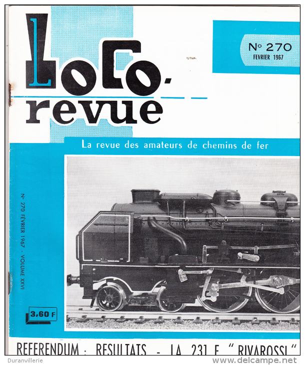 Loco Revue 270 1967 HO 231 E De RIVAROSSI, CT.2 66, E03 MÄRKLIN HAMO - Französisch