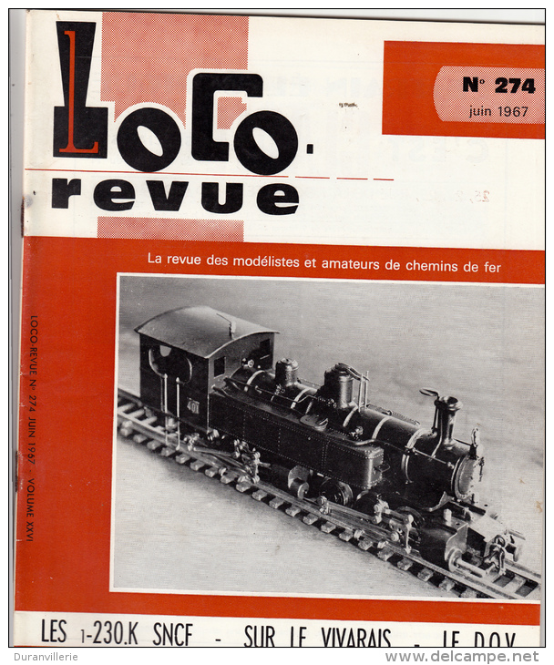 LOCO REVUE 274 DE 1967. LES LOCOMOTIVES 230. K SNCF EST - Frans