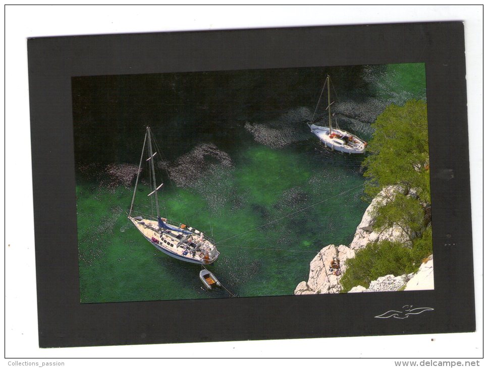 Cp , Transport , Bateaux , Voiler ,méditerranée. Port D´attache ,ed :la Goelle , écrite  , N°9292, Phot : N. Fournier - Segelboote