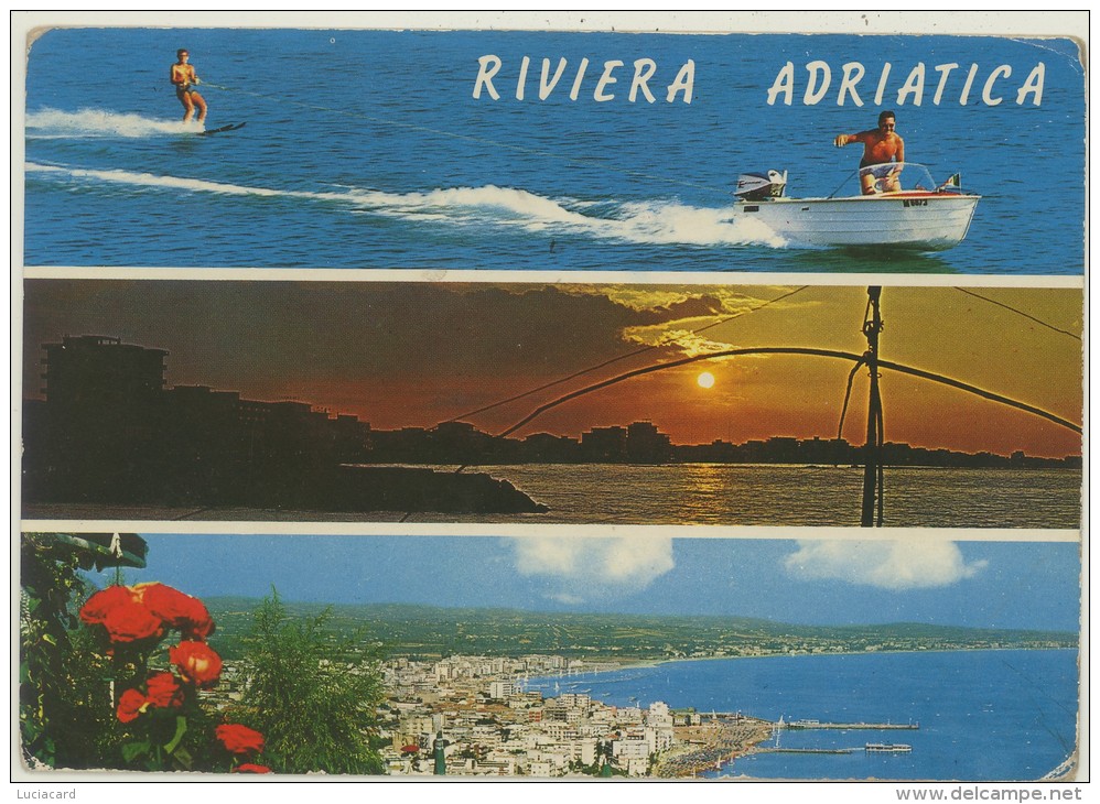 RIVIERA ADRIATICA -VEDUTE -SCI NAUTICO -VIAGG.1970 - Rimini