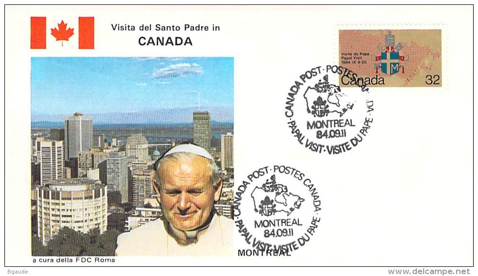 RELIGION CATHOLIQUE VOYAGE  PAPE  JEAN PAUL II   Pope John Paul II Papst Johannes Paul II  PAPA Jonas Paulius II - Commemorative Covers