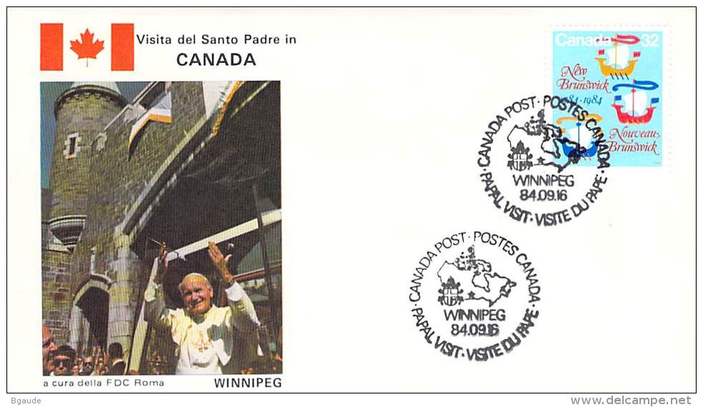 RELIGION CATHOLIQUE VOYAGE  PAPE  JEAN PAUL II   Pope John Paul II Papst Johannes Paul II  PAPA Jonas Paulius II - Commemorative Covers