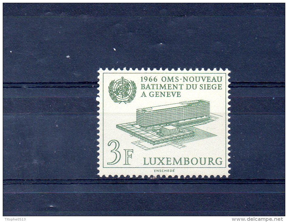 LUXEMBOURG. N°679 (neuf Sans Charnière : MNH) De 1966. O.M.S. - OMS