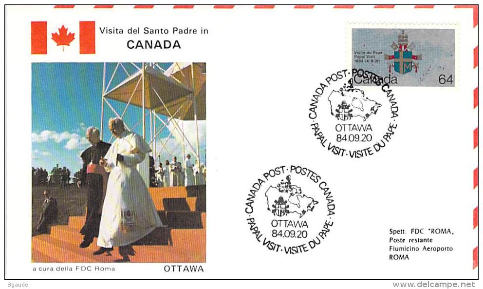 RELIGION CATHOLIQUE VOYAGE  PAPE  JEAN PAUL II   Pope John Paul II Papst Johannes Paul II  PAPA Jonas Paulius II - Commemorative Covers