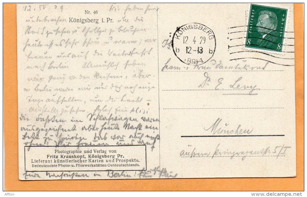 Konigsberg I Pr Old Postcard - Ostpreussen