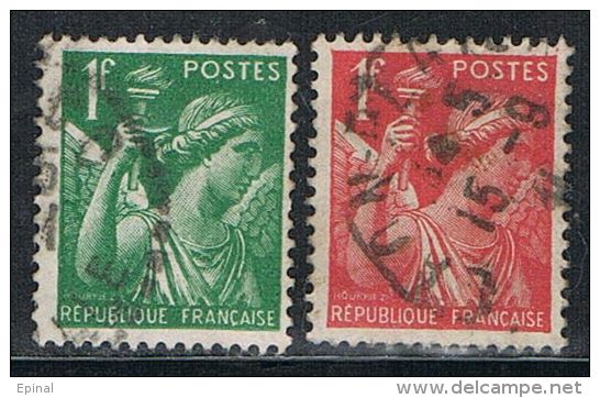 FRANCE : N° 432 Et 433 Oblitérés (Type Iris) - PRIX FIXE - - 1939-44 Iris