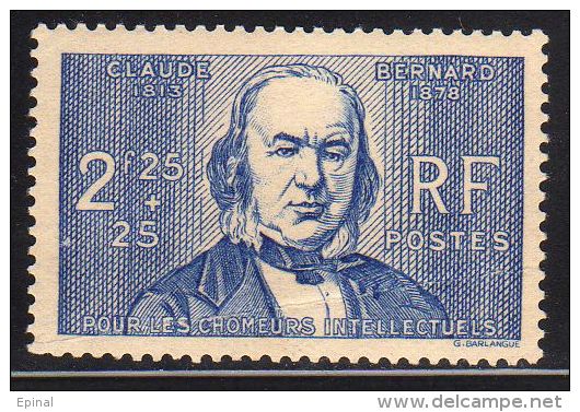 FRANCE : N° 439 ** Mais Trace De Pli (Claude Bernard) - PRIX FIXE - - Nuovi