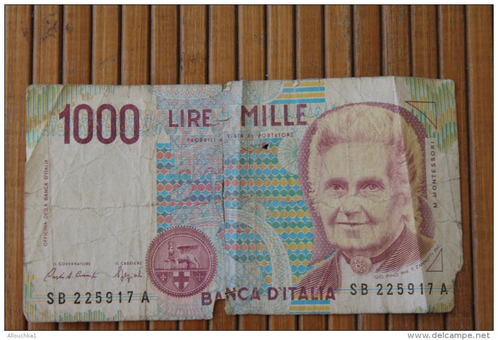 ITALIE 1000 Lires 3/10/1990  =&gt;&gt;  ITALIA Royaume &gt; Biglietto Di Stato &gt; Italia &ndash; 10 Lire État :2/5 - 1.000 Lire