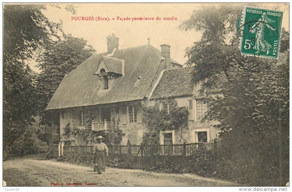 27 FOURGES - Façade Postérieure Du Moulin - Fourges