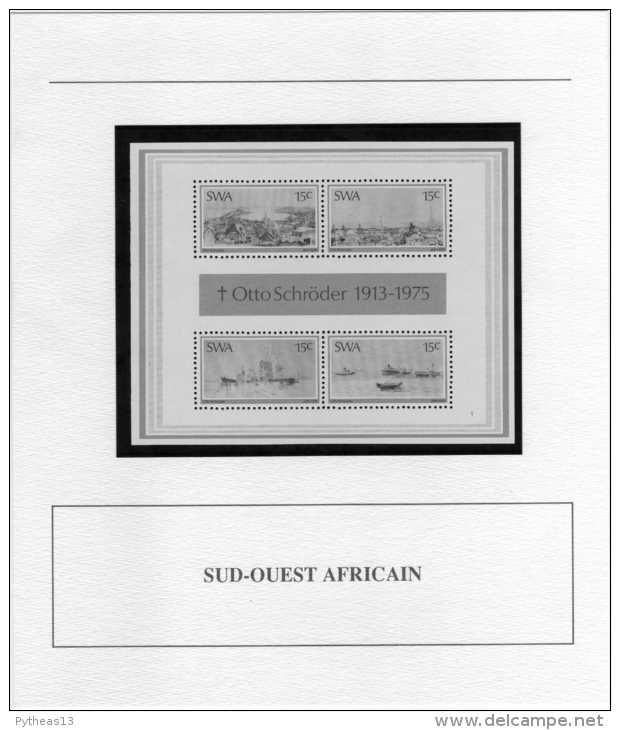SUD OUEST AFRICAIN  BLOC  OTTO SCHRODER 1975 - Blocks & Sheetlets