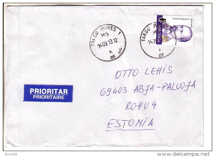 GOOD ROMANIA Postal Cover To ESTONIA 2013 - Good Stamped: Grigorescu - Covers & Documents