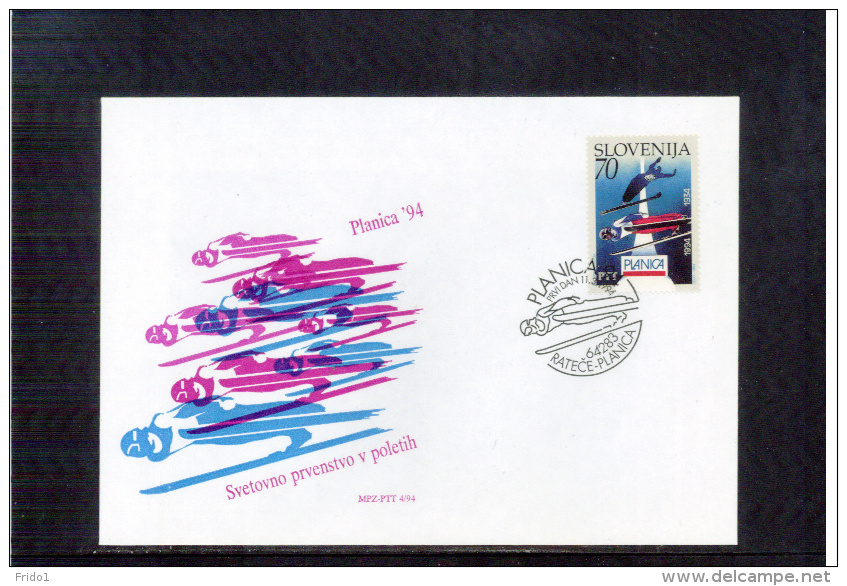 Slowenien / Slovenia 1994 Planica Skijumping FDC - Springreiten