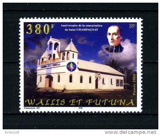 WALLIS FUTUNA 2000 N° 542** Neuf = MNH Superbe Cote: 9,60 € Canonisation De Saint Champagnat Eglis - Unused Stamps