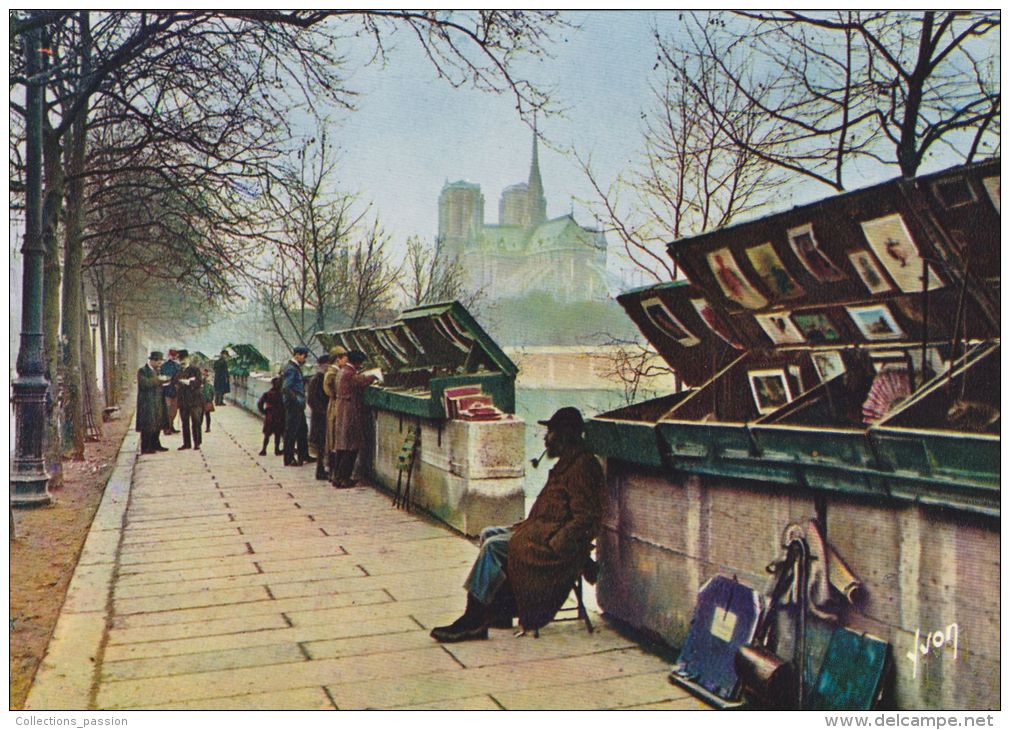 Cp , COMMERCE , PARIS , Les Bouquinistes Du Quai De La Tournelle - Marchands