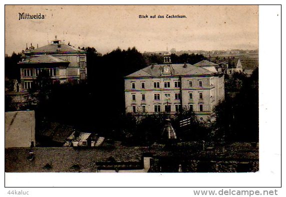 MITTWEIDA Blick Auf Das Technikum  (Scan Recto Et Verso) - Mittweida