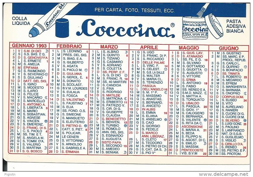 CAL325 - CALENDARIETTO 1993 - COCCOINA - Formato Piccolo : 1991-00