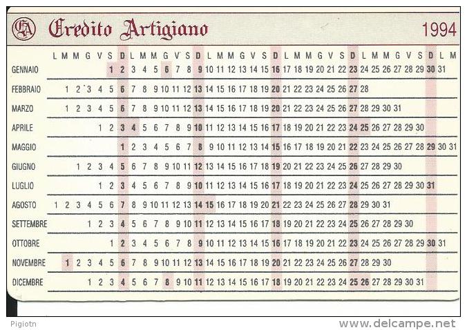 CAL329 - CALENDARIETTO 1994 - CREDITO ARTIGIANO - Formato Piccolo : 1991-00