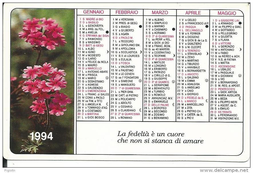 CAL337 - CALENDARIETTO 1994 - LIBRERIA EDIZIONI PAOLINE - AOSTA - Formato Piccolo : 1991-00