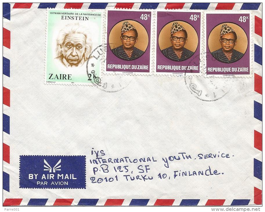 Zaire DR Congo 1980 Lubumbashi 1 Albert Einstein Nobel Prize Physics Cover - Albert Einstein