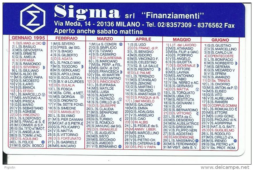 CAL376 - CALENDARIETTO 1995 - SIGMA FINANZIAMENTI - Formato Piccolo : 1991-00