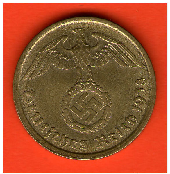 *** 10 Reichspfennig 1938 A ***  KM 92 - 3er / Third / 3. Reich - Alu-Bro - ALEMANIA / DEUTSCHLAND / GERMANY - 10 Reichspfennig