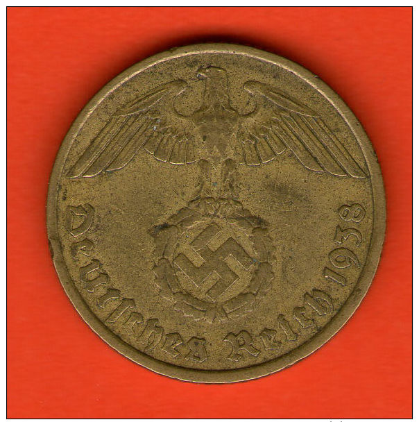 *** 10 Reichspfennig 1938 E ***  KM 92 - 3er / Third / 3. Reich - Alu-Bro - ALEMANIA / DEUTSCHLAND / GERMANY - 10 Reichspfennig