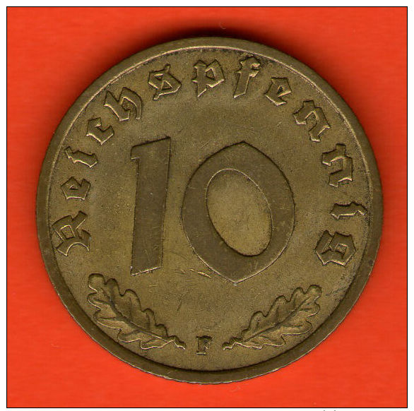 *** 10 Reichspfennig 1939 F ***  KM 92 - 3er / Third / 3. Reich - Alu-Bro - ALEMANIA / DEUTSCHLAND / GERMANY - 10 Reichspfennig