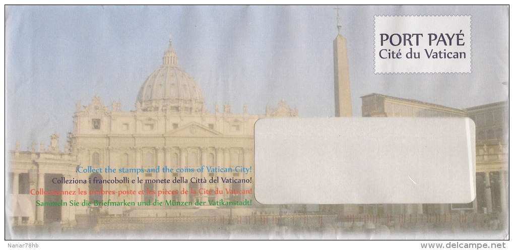 Enveloppe Port Payé Cité Du Vatican - Cartas & Documentos