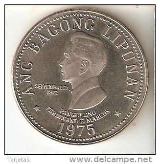 MONEDA DE FILIPINAS DE 5 PISO DEL AÑO 1975 (COIN) SIN CIRCULAR-UNCIRCULATED - Filipinas