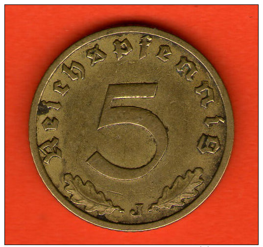 *** 5 Reichspfennig 1937 J ***  KM 91 - 3er / Third / 3. Reich - Alu-Bro - ALEMANIA / DEUTSCHLAND / GERMANY - 5 Reichspfennig