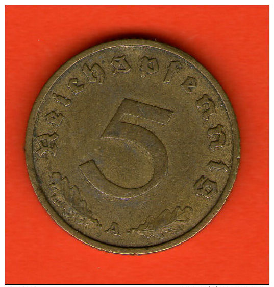 *** 5 Reichspfennig 1938 A ***  KM 91 - 3er / Third / 3. Reich - Alu-Bro - ALEMANIA / DEUTSCHLAND / GERMANY - 5 Reichspfennig