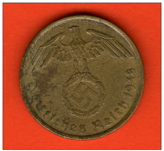 *** 5 Reichspfennig 1938 G ***  KM 91 - 3er / Third / 3. Reich - Alu-Bro - ALEMANIA / DEUTSCHLAND / GERMANY - 5 Reichspfennig