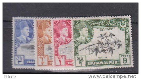 INDE    BAHAWALPUR   1949                   N°     18 /21             COTE        60 € 00        ( 472 ) - Bahawalpur