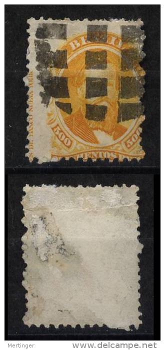 Brazil Brasilien Mi# 29 Used LEGENDA 500R Dom Pedro 1866 - Used Stamps