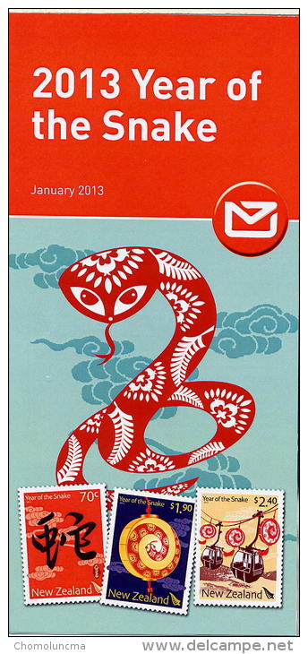Astrologie Astrology Signe Astral Chinois Chinese New Zealand 2012 Brochure Year Of The Snake Année Du Serpent - Astrology