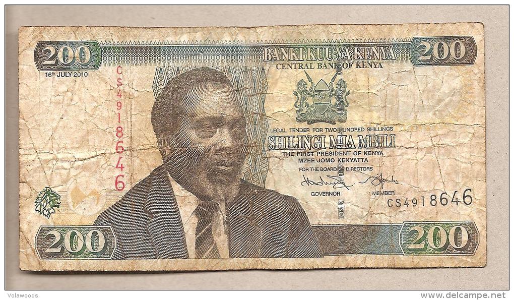 Kenya -  Banconota Circolata Da 200 Scellini P-49e - 2010 - Kenia