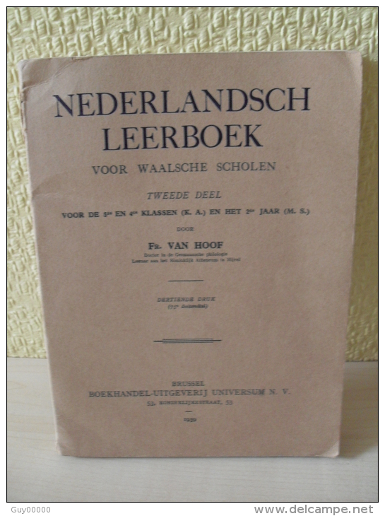 Livre Nederlandsch Leerboek De 1939 Voor Waalsche Scholen - Scolaire