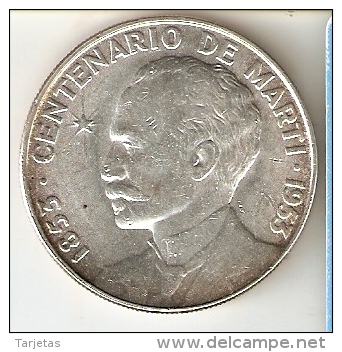 MONEDA DE PLATA DE CUBA DE 1 PESO DEL AÑO 1953  (COIN) SILVER-ARGENT - Cuba